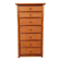 Commode chiffonnier semainier vintage en rotin, bois et cannage