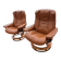 Paire de fauteuils en cuir Ekornes Stressless, années 80