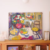 Still life, oil on canvas signed Obodjan