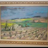 Vintage oil painting on canvas