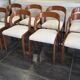 Set of 8 vintage Baumann Gondole chairs, 1960s.