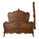 Double bed in carved wood, Louis XV style.