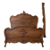 Double bed in carved wood, Louis XV style.