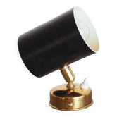 Retro black and brass wall light