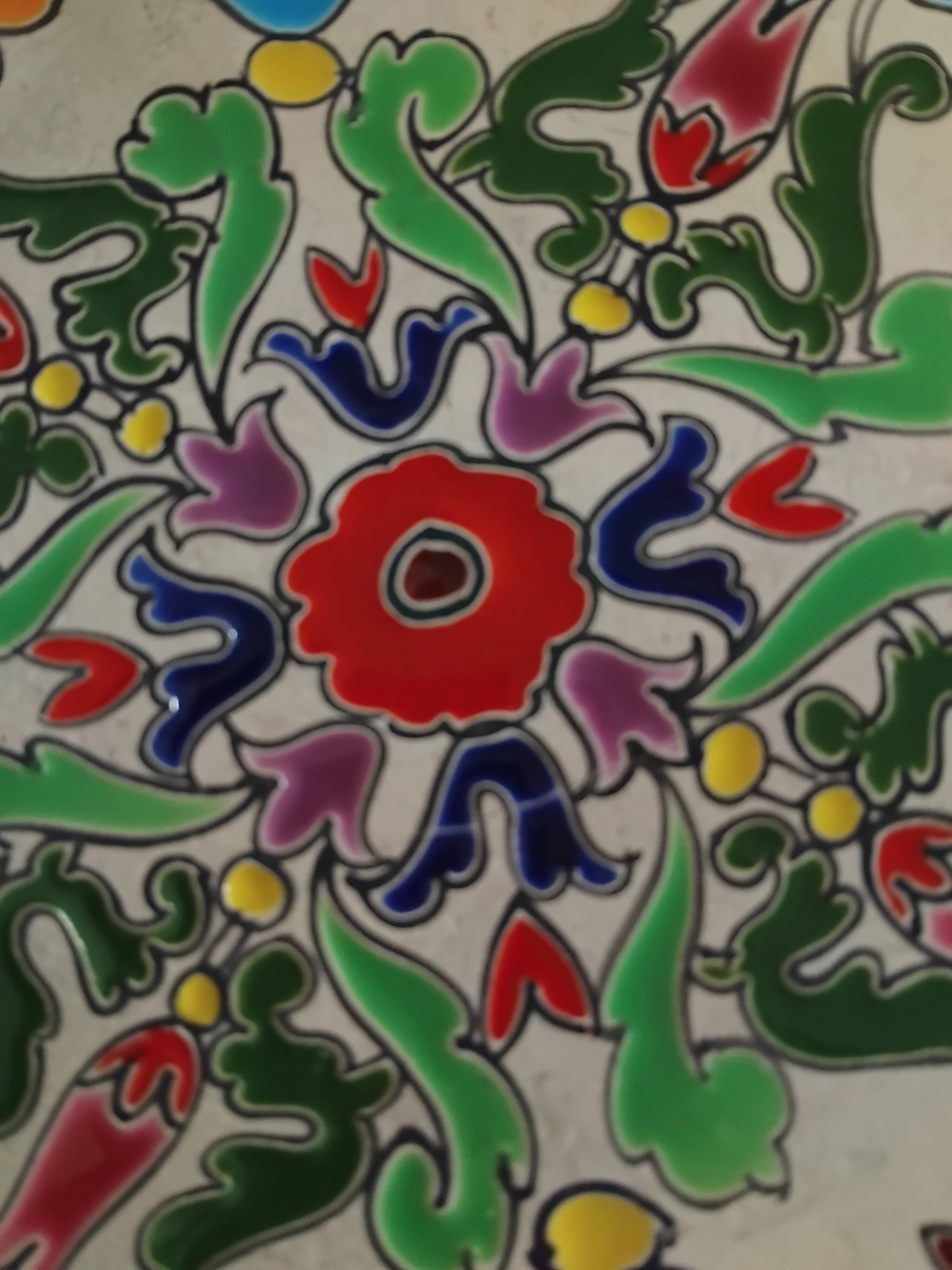 Decorative Floral Plate by Jose Royo Vilar, Spain