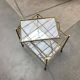 Bamboo imitation brass serving tray in Hollywood Regency style from the mid-century, 1960s.