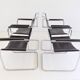 Set de 4 fauteuils Thonet S34 cuir cantilever par Mart Stam