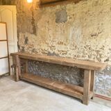 XXL solid oak console workbench