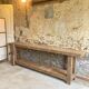 XXL solid oak console workbench