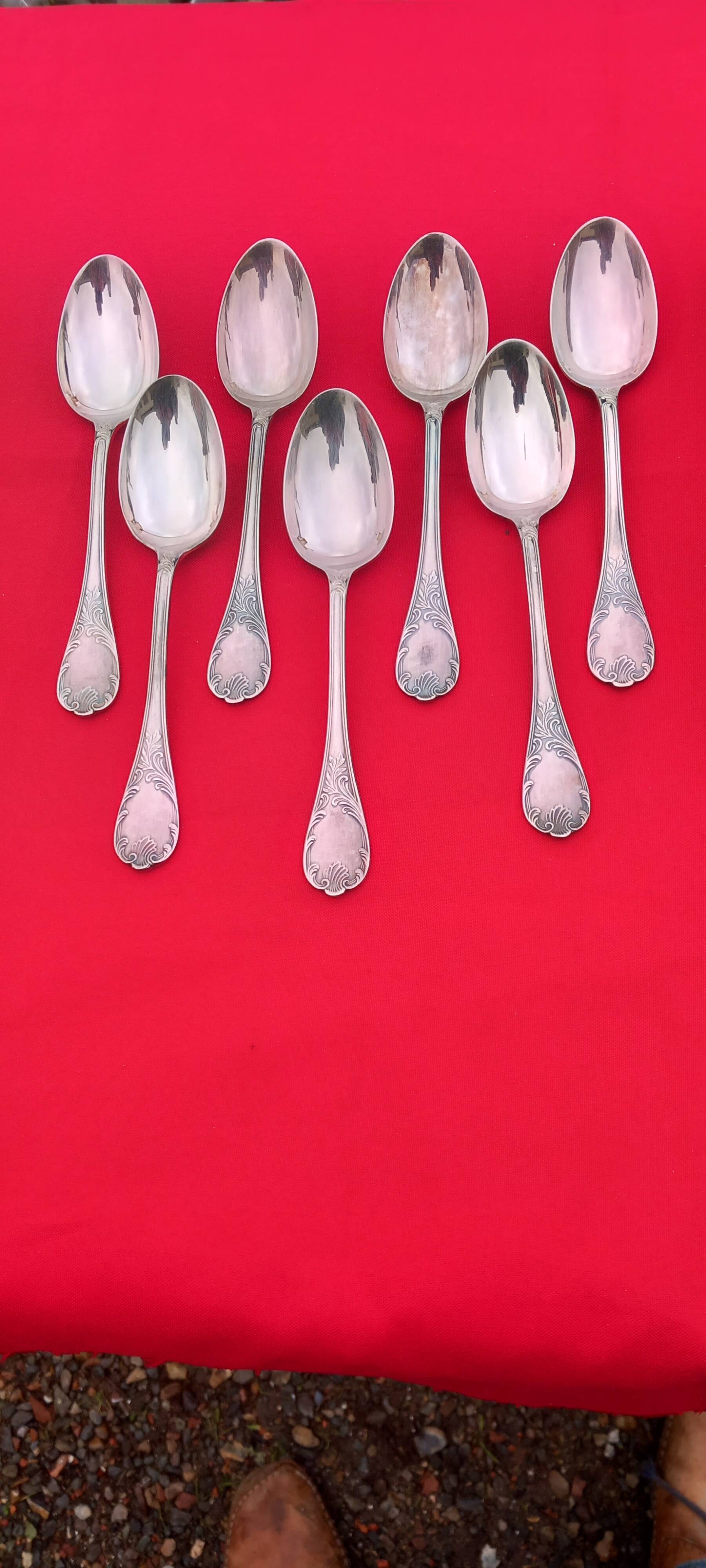 Christofle marly model - 7 dessert spoons - entremet