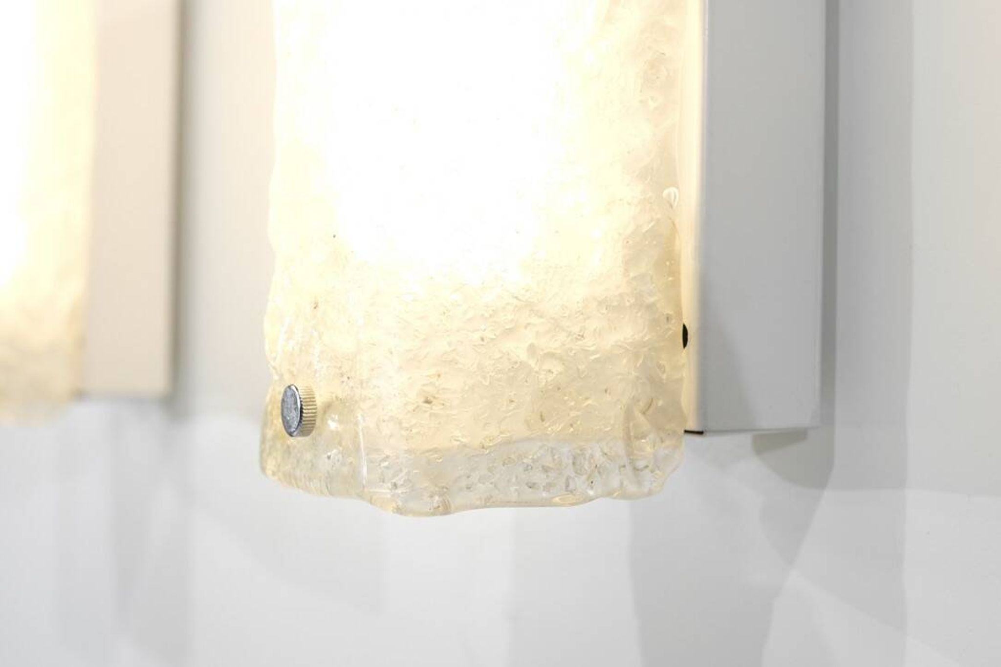 Large pair of Murano glass wall sconces, Italy 1970s. Vintage