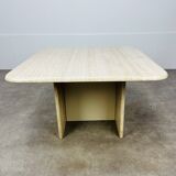 Square travertine coffee table