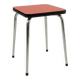 Vintage red and chrome Formica stool – 1960s (Very good condition)
