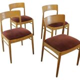 Set van 4 Niels Bach eetkamerstoelen 'Skodborgskov'