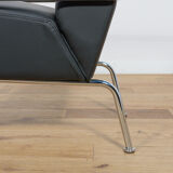 Swedish Leather Sofa and Armchair by Gunilla Allard for Lammhults, 1990s, Set of 2