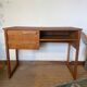 Vintage desk sled legs oak veneer