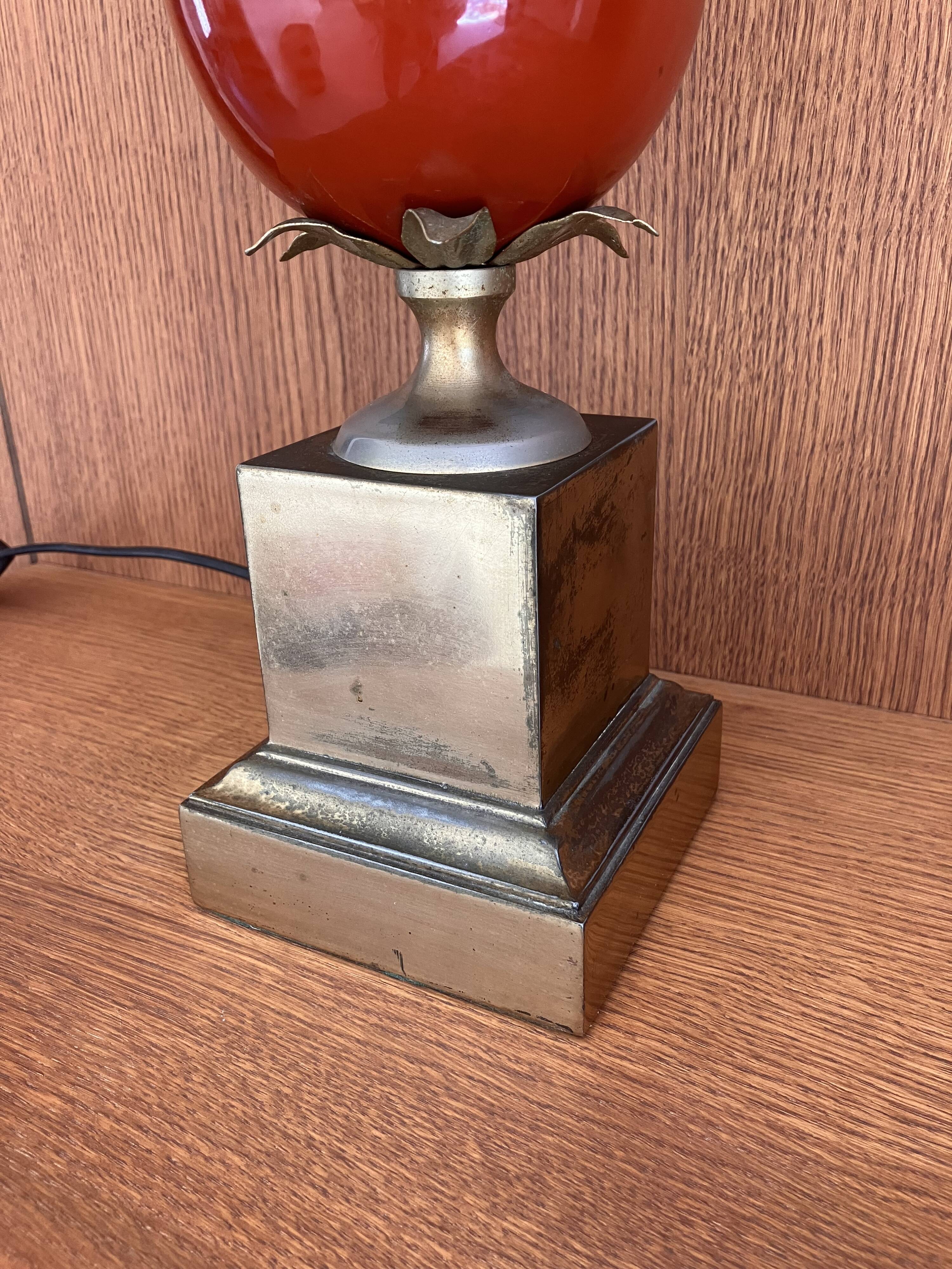 Dolphin Table Lamp Egg Maison Charles vintage 1970s