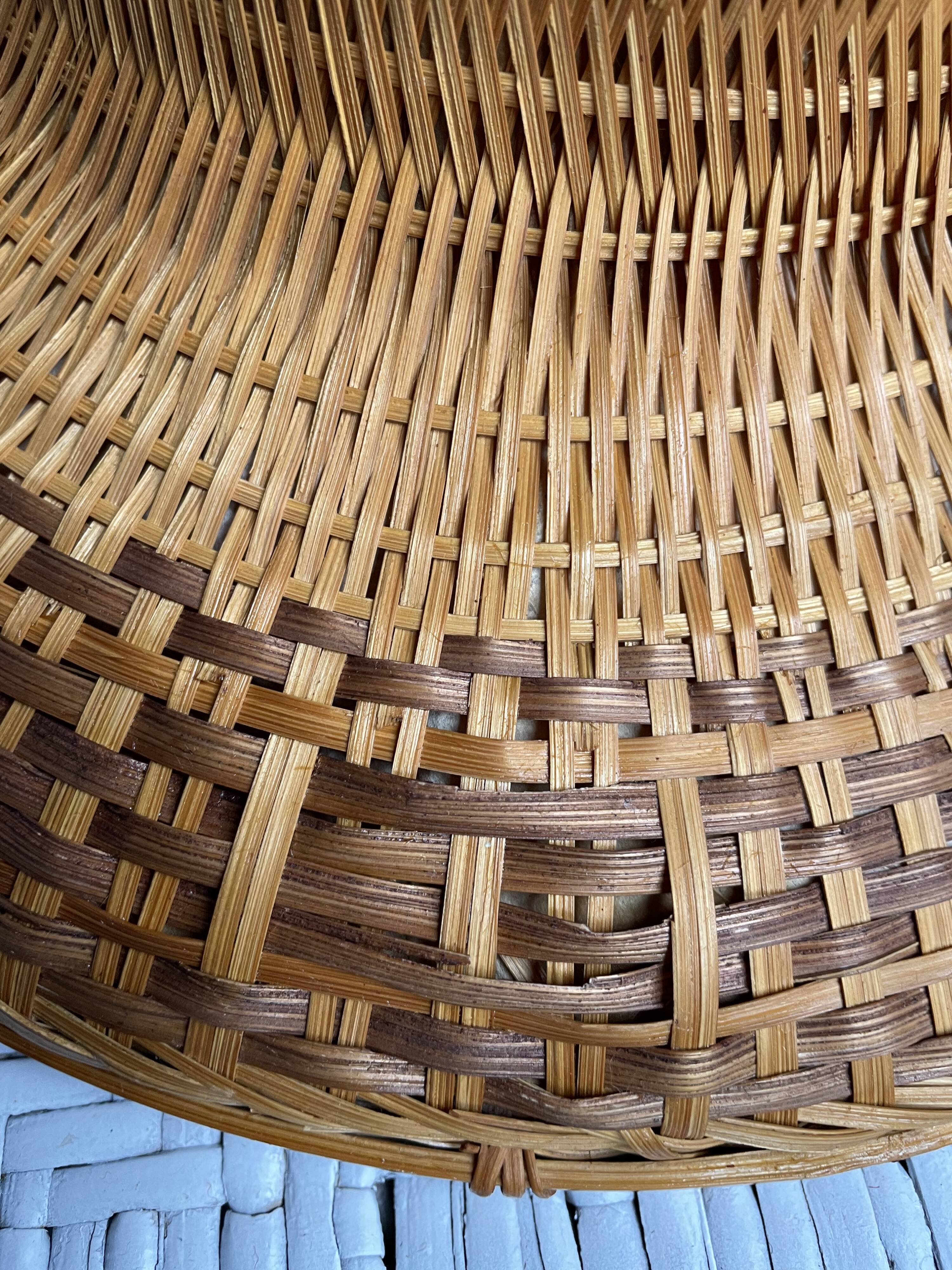 Asian hat made of bamboo and braided rattan