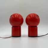 Pair of Space Age Table or Wall Lamps 'Asteroidi' by Siberin Caronno, 70s