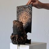 Brutalist ceramic wall sconce by Jouko Kytömaa | Finland | 1970s