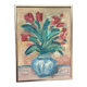 Huile sur toile suédoise du milieu du siècle – « Vase » par Bengt Delefors – Vintage et encadrée