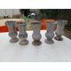 Set of 5 cast iron vases from 1900 from Charleville-Mézières
