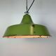 Industrial Italian Green Enamel Factory Pendant Lamp, 1960s