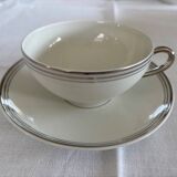 Limoges porcelain tea service Charles Ahrenfeldt silver trim Beautiful É