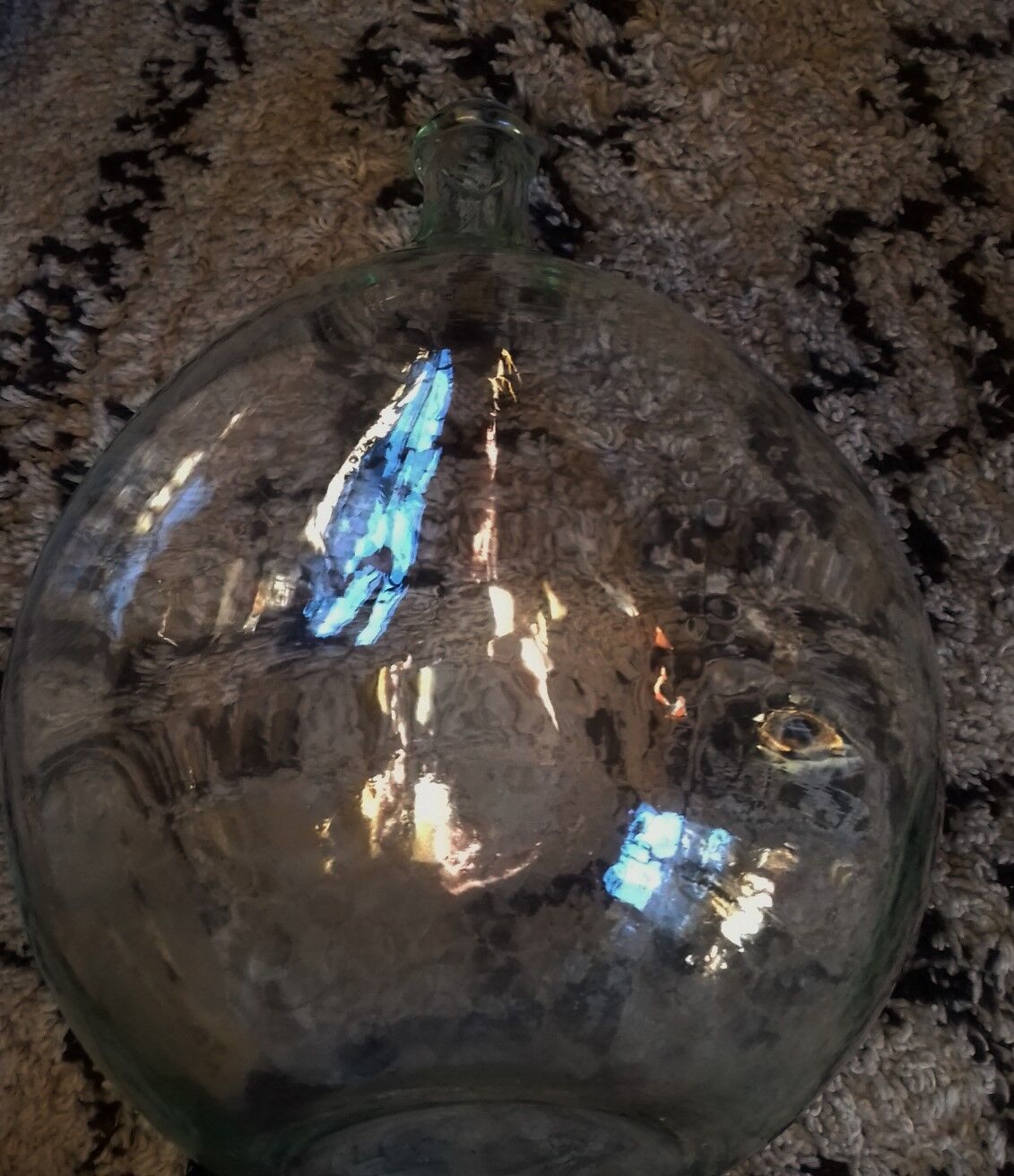 Transparent glass demijohn 15 L canister