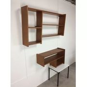 Suite of asymmetrical Scandinavian wall shelves 60s