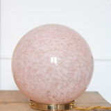 Table lamp - pink antique globe
