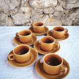 Set of 6 tea cups / glazed ceramic coffee