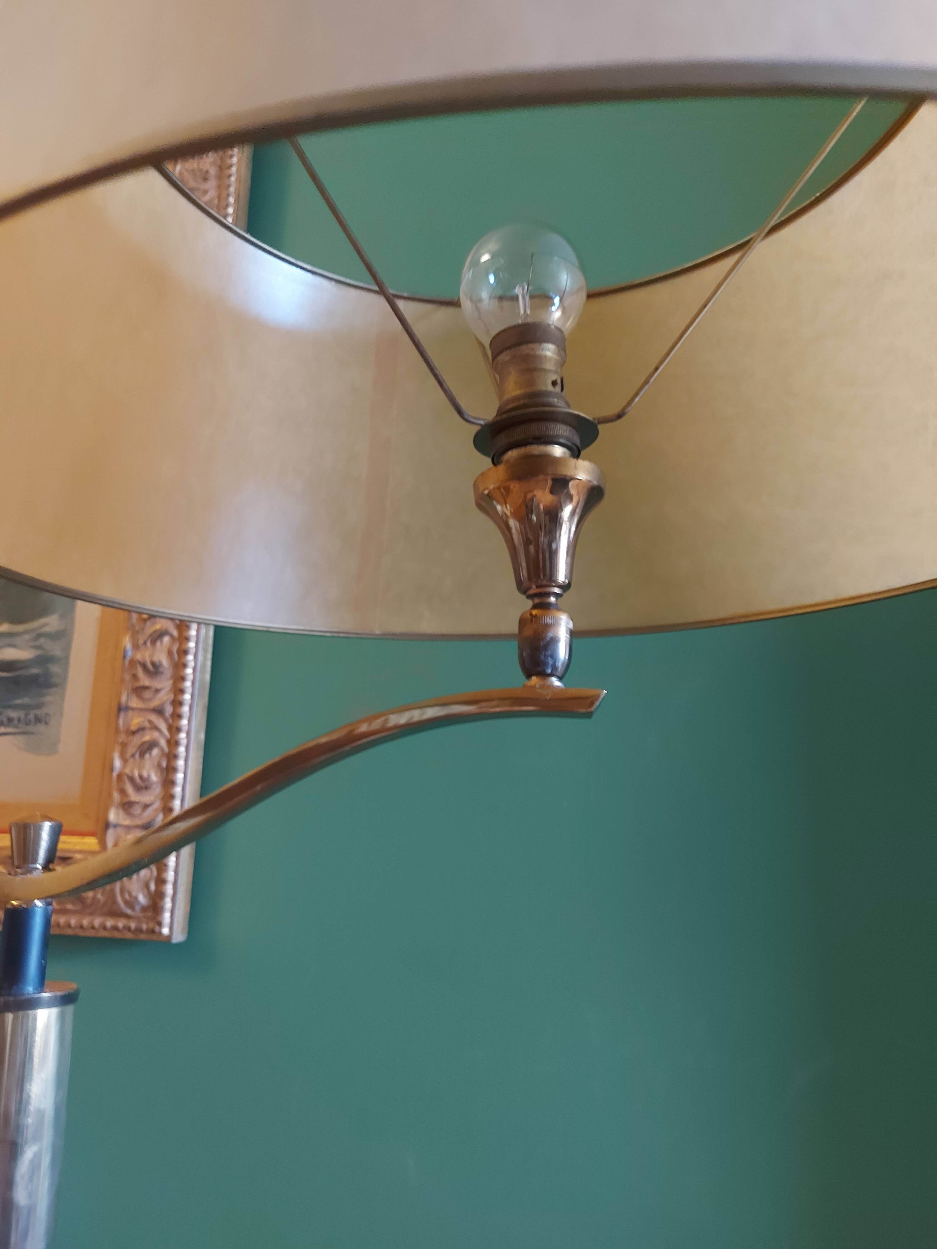 Brass lamp 30's Jules Leleu