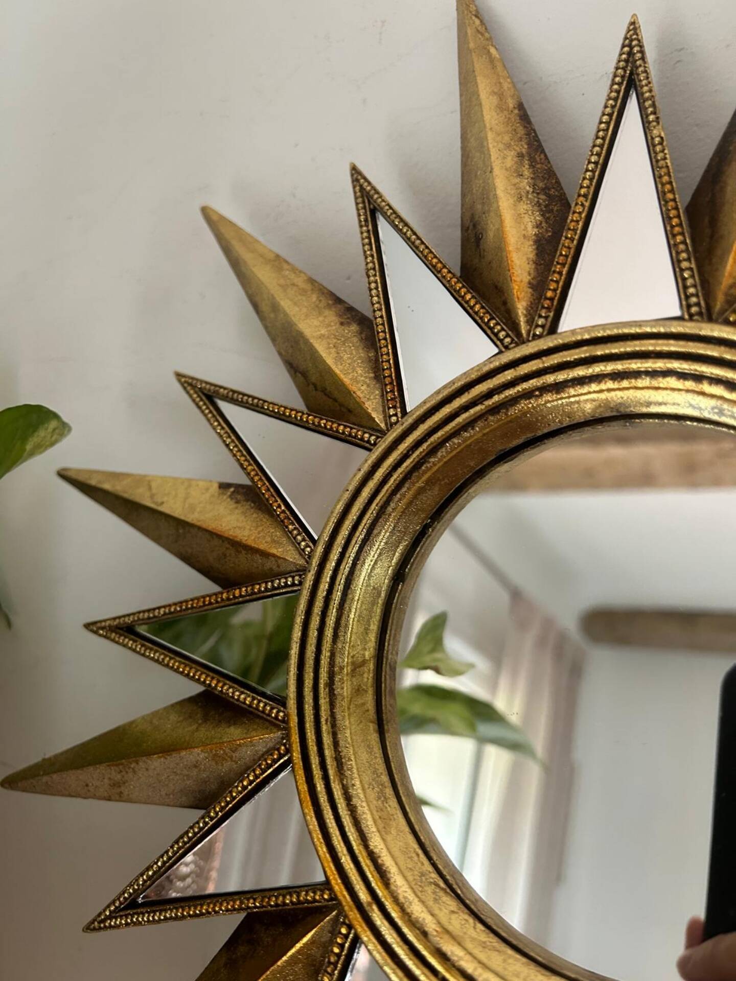 Grande étoile décorative avec miroir mural