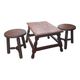 Table bas avec 2 petit tabouret