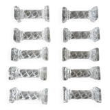 Set of 10 sèvres crystal knife holders