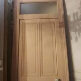 Old Haussmannian door 83x219.5cm with glazed transom frame.