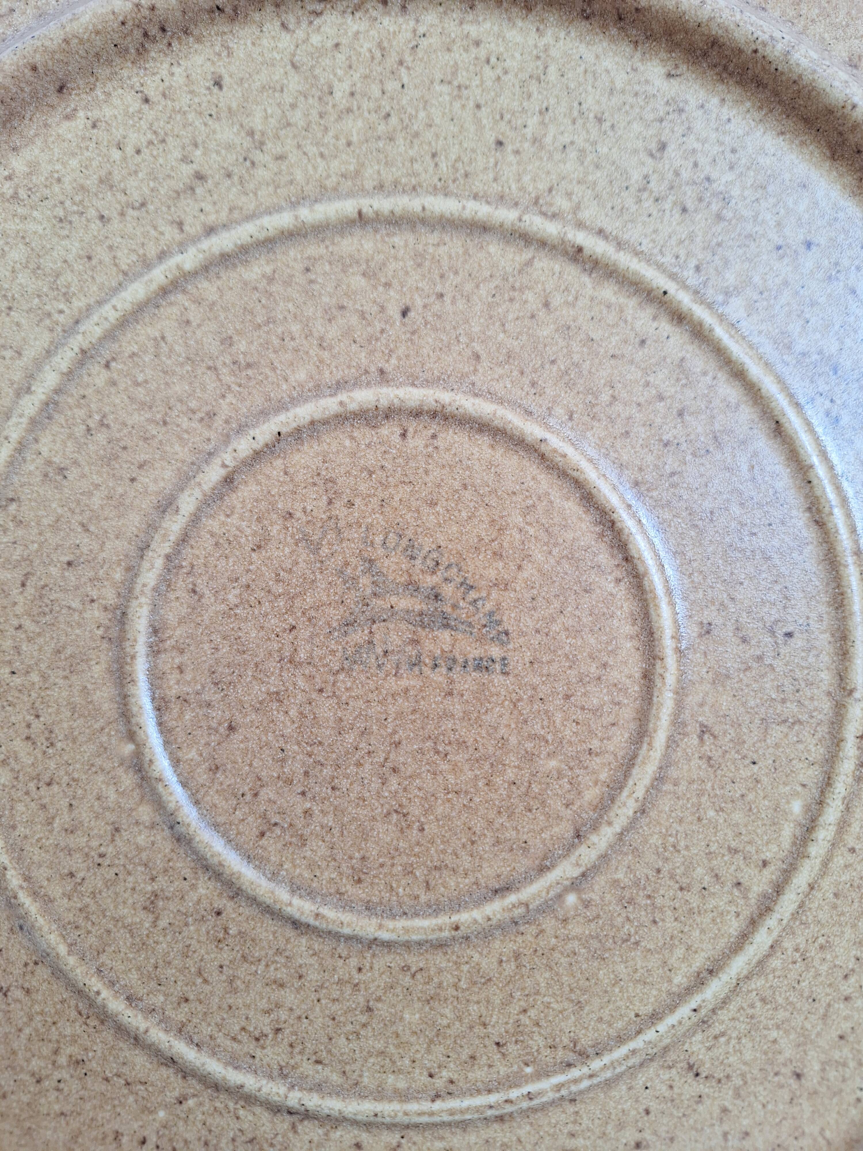 Longchamp round stoneware dish