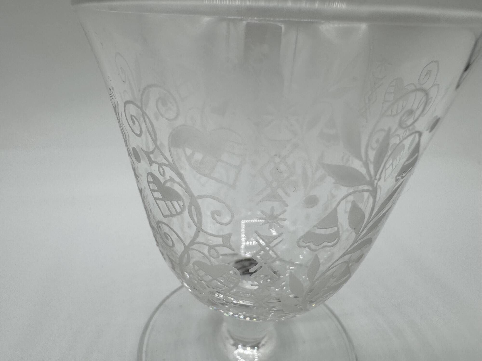 Set of 5 white wine glasses - Baccarat Crystal – Argentina model, 1940