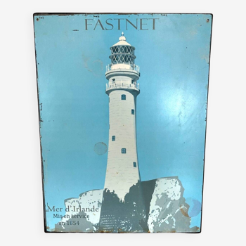 Enameled plaque "Lighthouse in the Irish Sea" 20th century