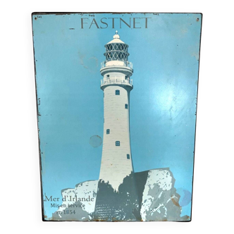 Enameled plaque "Lighthouse in the Irish Sea" 20th century