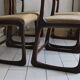 Série de 4 chaises traineau Baumann
