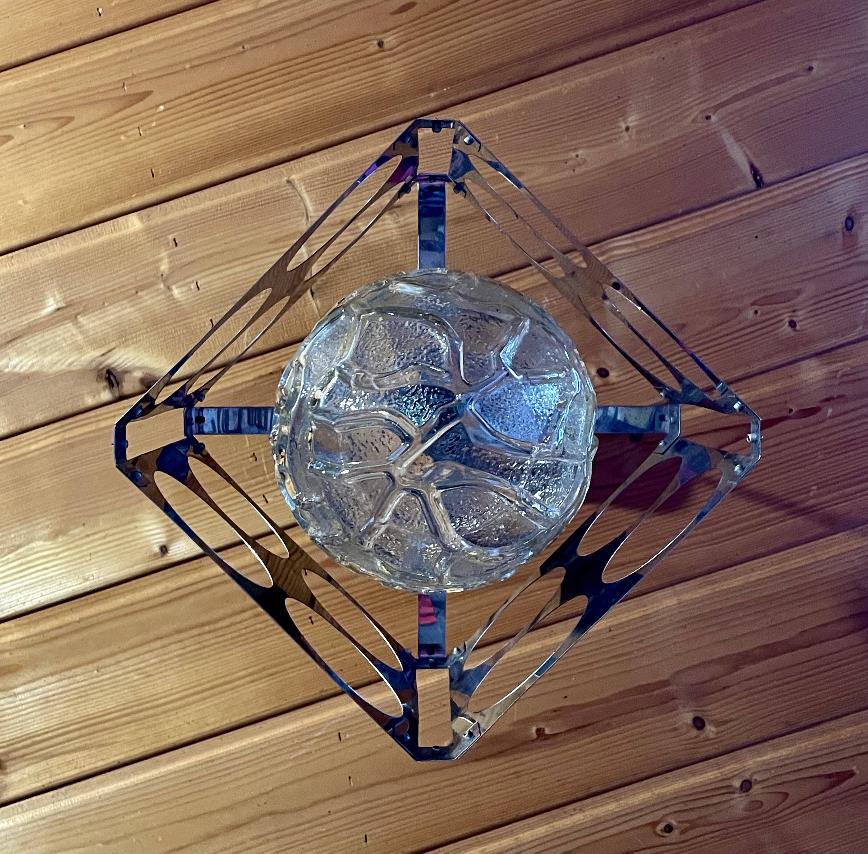 Chandelier, Space Age suspension, design "Paolo Tiche, year 70