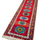 Handwoven Distressed Anatolian Red Runner Carpet 80 cm x 371 cm