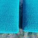 Norwegian living room set in blue fabric, vintage scandinavian 1960s