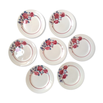 7 flat plates Digoin Sarreguemines