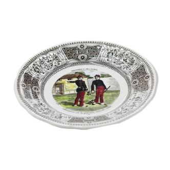 Ancienne assiette Gien proverbe