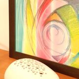 Pebble ceramic flower pick Jean Fradin 70's