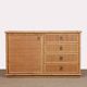 Vintage wicker, bamboo and brass chest of drawers by Dal Vera, 1970.