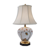 Lampe en porcelaine de Giulia Mangani, chinoiserie avec litchi, années 1950 environ, italienne